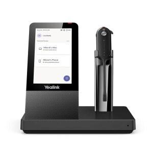 Yealink WH67 무선 DECT 헤드셋 업그레이드, 팀 인증, 데스크폰, PC, 휴대폰, 오피스 싱글 이어(모노) 블루투스 헤드셋, 노이즈 캔슬링 마이크, 394피트 범위, 8시간 통화 시간