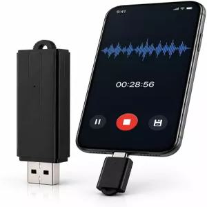 폴리스 테크 P USB 오디오 노트 장치 288시간 저장 핸즈프리 캡처 배터리 수명 연장 쉬운 파일 전송 회의