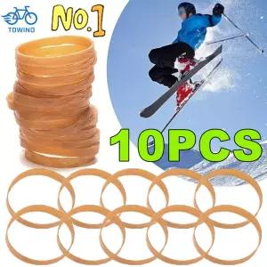 새로운 10PCS 스키 바인딩 브레이크 리테이너 밴드 고무 링 장비 탄력 스트랩