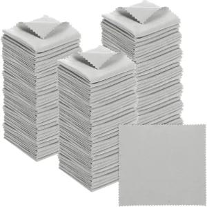 파티킬 안경 마이크로파이버 클리닝 천 5.5 x5.5 100팩 부드러운 닦기 스크린 카메라 렌즈 화면용 회색