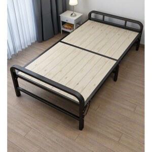침대프레임 게스트용 철제 90CM 작은침대 원목침대 블랙 2M흰색 기숙사 측면 길이 원목