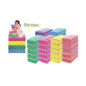 [하프클럽/브이와이]TBZ 퍼즐놀이 종이벽돌블럭D형 중형35pcs