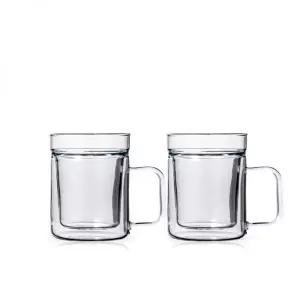 에지리 맥주 하이볼잔 시맥스 체코 이중 내열유리 머그컵 200ml X2 MNS