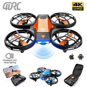 WIFI 4DRC FPV 완구를 카메라 광각 헬리콥터 HD 4K 선물 Dron RC V8 Foldable Qua 높이 opter 드론 잡아