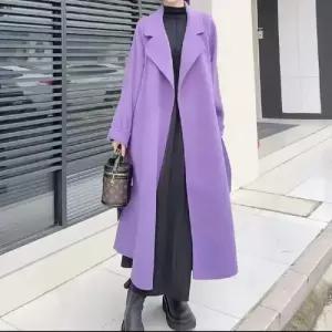 여친 모직 가을 벨트 봄가을 보온 재킷 무릎 정장 칼라 DUCHI3