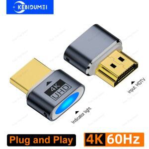 4K 60Hz HD 가상 디스플레이 어댑터 더미 플러그 EDID 에뮬레이터 고스트 1080P 60Hz 120Hz 비디오 카드