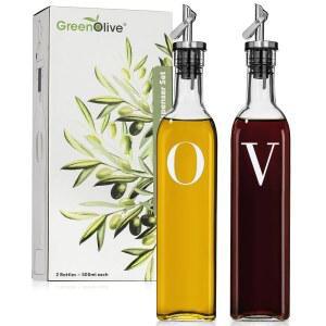 GREENOLIVE 올리브 BP 오일 9G 481 세트 방지 디스펜서 17온스 흘림 식초