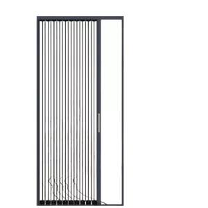 자바라방충망 여름 현관 창문 방충 슬라이딩 미닫이 출입 접이식 그레이 방충문 자석 설치 문