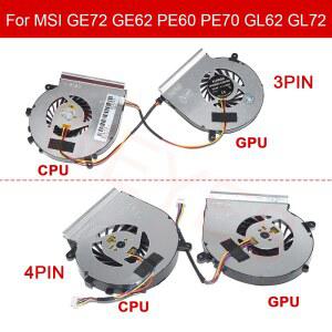 MSI GE72 GE62 MS 1795 PE60 PE70 GL62 GL72 PAAD06015SL 3Pin 4Pin 새 그래픽 팬용 CPU 쿨러 팬 DC5V