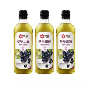 백설 포도씨유 900mlx3 넉넉한 사이즈