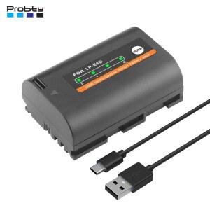 canon 호환 5D Mark II III 7D 60D EOS 6D 70D 80D EOS 5DS R 카메라 용 새 2650mAh USB 출력 LP E6 LP E6 LPE6 LP E6N 배터리