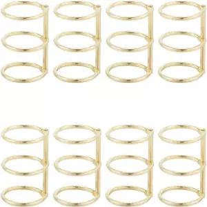 크라스피어 0Pcs 3링 메탈 루즈 바인더 북 30mm 내경 골드 스냅 분할 힌지로 DIY 여행 일기 노트 사진 앨범
