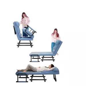 접이식 의자 안락 침대형 겸용 휴대용 침대 캠핑 흔들 낮잠의자 베드 간편 흔들의자 간이
