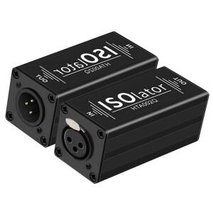1Pcs 듀얼 채널 6.5 XLR 믹서 밸런스드 오디오 신호 아이솔레이터는 시스템 용 전류 잡음 제거합니다.