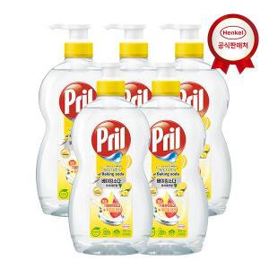 프릴 베이킹소다 퓨어레몬향 700ml x5개 친환경 고농축 1종 주방세제