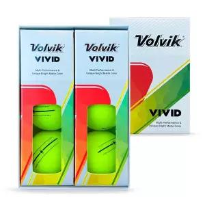 [볼빅]VIVID 3피스 무광골프공 비거리 퍼팅라인 컬러볼 세트 그린 6구