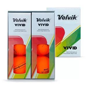 [볼빅]VIVID 3피스 무광골프공 비거리 퍼팅라인 컬러볼 세트 오렌지 6구
