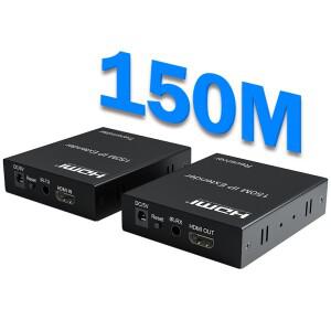 Cat5e6 1080P 60Hz HDMI 이더넷 확장기를 통한 150M IP 492ft 스위치를 일대다 전송 지원