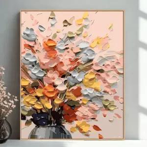 그림그리기 DIY 유화그리기세트 대형 색칠 꽃그림 50X65cm 캔버스 옵션1