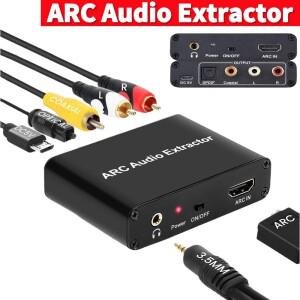 HDMI 호환 ARC 오디오 추출기 ARC-SPDIF 동축 LR 스테레오 3.5mm 잭 리턴 채널 변환기 어댑터
