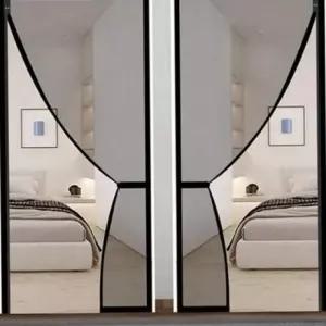 간편 여름 자동 현관문 출입문 접착식 자석 방충망 옆트임