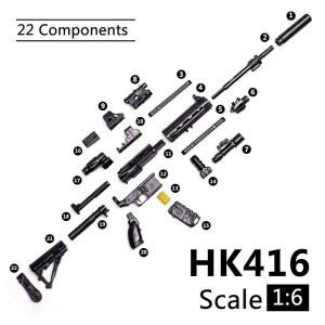 HK416 조립 액션 피규어 벽돌 조립 소 용 퍼즐 모델 빌딩 1 M416