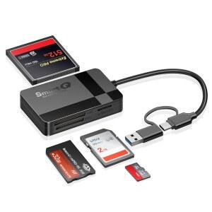 SD 카드 리더 어댑터 IN USB 읽기 동시 CF 메모리 카드는 듀얼 커넥터 TF MS