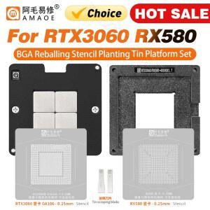 Amaoe 플랫폼 그래픽 주석 06 balling RTX3060 칩 핸드 자기 스텐실 지그 심기 G GA IC 수리 툴 카드 BGA RX580