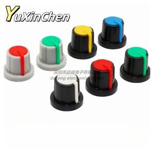 10pcs 17 15MM 표시기 손잡이 샤프트 6MM 상단 직경 전위차계 볼륨 스위치
