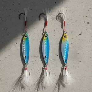 갈치 낚시 메탈지그 3p세트 20g 블루 싱킹 루어 원투 채비