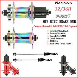 HASSNS 부싱 24 큐브 자전거 시끄러운 MTB 홀 자전거 24h 허브 7 산악 베어링 퀵 릴리스 36 32 32h 허브 36h