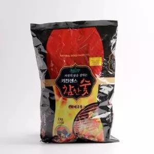 (옵션 참한 숯 2kg)숯 2kg 맹그로브숯 캠핑장 펜션 야외 바베큐 숯