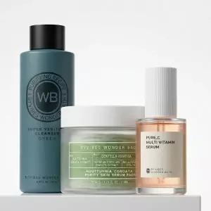 [조성아]3종세트-원더바스 슈퍼베지톡스 녹즉팩클렌저 그린 200ml + 어성초 패드 70매 + 퓨어씨 멀티비타민