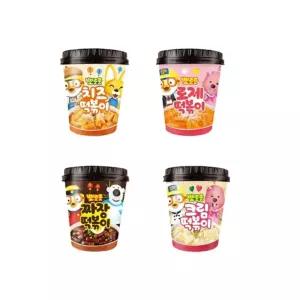 뽀로로 떡볶이 4종세트 치즈+로제+짜장+크림탕비실간식 회사 즉석요리 간편식 즉석 짜장볶이 사무실