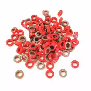 10pcs T50 2 카르보닐 철 분말 코어 T50-2 13x7.5x5mm 4.9nH/N2 먼지 페라이트 토로이드 레드 코어 MICROME