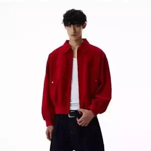 키체샵 남친 레드 빈티지 오피스룩 코트 재킷 쇼트 해링턴 HO1
