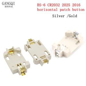 호환 CR2032 Cr2025 Bs-6 SMD 소켓 케이스에 대 한 10Pcs 흰색 하우징 금도금 주석 도금 단추 배터리 홀더 새로운