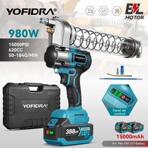 YOFIDRA 103Mpa 브러시리스 bldc 전동 건 15000PSI 오일  파워 툴 마키타 호환 18V 배터리용