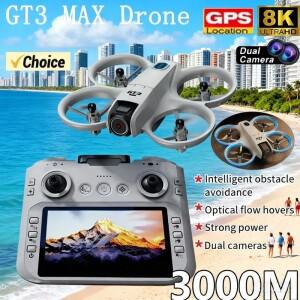2026 GT3 RC 드론 8K 5G 전문가용 HD 항공 촬영 장애물 회피 원격 조종 듀얼 카메라 쿼드콥터 장난감