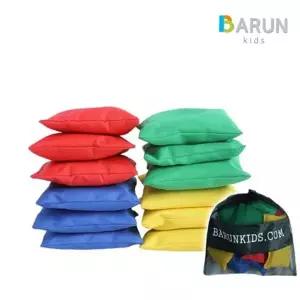 콩주머니 교육용 다채로운 주머니 놀이용 콩주머니 활동 가정용 실내용 어린이 운동용 학교용 아동 유아
