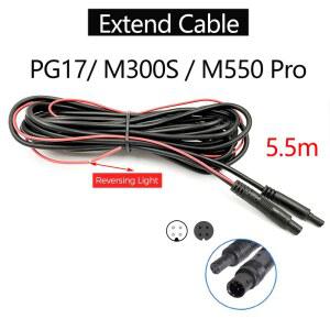 호환 AZDOME PG17/M300S/M550 Pro 용 연장 케이블, 미러 대시 캠 후면보기 카메라 후면 자동차 용 4 핀 5 5m 연장 케이블