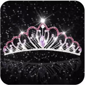 킬쉐 실버 티아라 빗 라인스톤 여아용 헤어