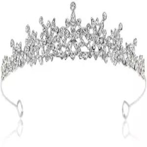 웨딩 티아라와 왕관 라인스톤 브라이덜 크라운 프린세스 여성 및 플라워 걸 생일 무도회 퀸세나라 헤드피스