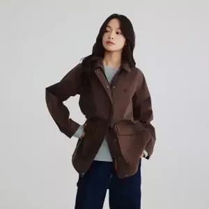 팀버랜드 여성 웬햄 방수 반 코트 브라운 A2QPD 243 3297527