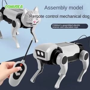 2in 1 RC 로봇 강아지 고양이 원격 조종 장난감 DIY 기계 동물 교육용  남아 여아용