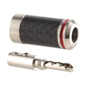 하이엔드 HIFI DIY 바나나 플러그, 카본 구리 도금, 로듐 전기 오디오 잭, 커넥터 8 개