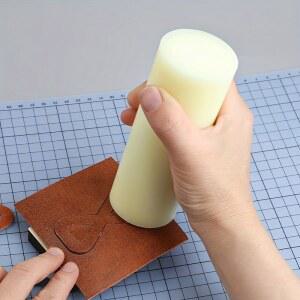 호환 직경 5cm, 길이 14cm의 나일론 막대 수제 DIY 가죽 제품 칼 금형, 타공 도구, 망치