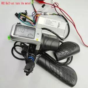 LCD 디스플레이 802하프 트위스트 스로틀컨트롤러 36v48v350W 전기 자전거 계기판 스쿠터 부품 삼륜차 ATV