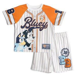 블루이 애슬레틱 메시 야구 유니폼 티셔츠와 - 개월 부터 (12 반바지 세트 큰 사이즈