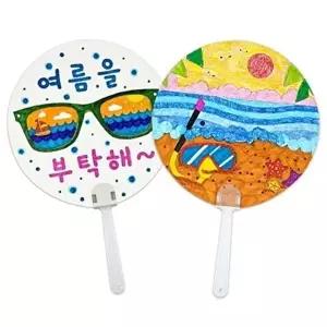 단체 체험 휴대용 종이 부채 야외 여름 만들기 교육용-WFNTUAM